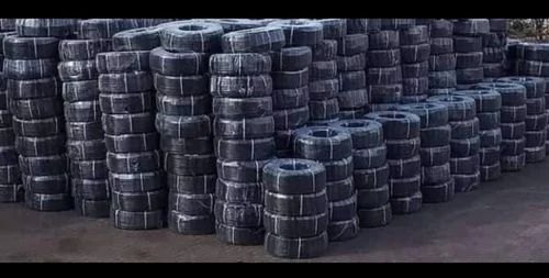 Stored pipe coils in warehouse
